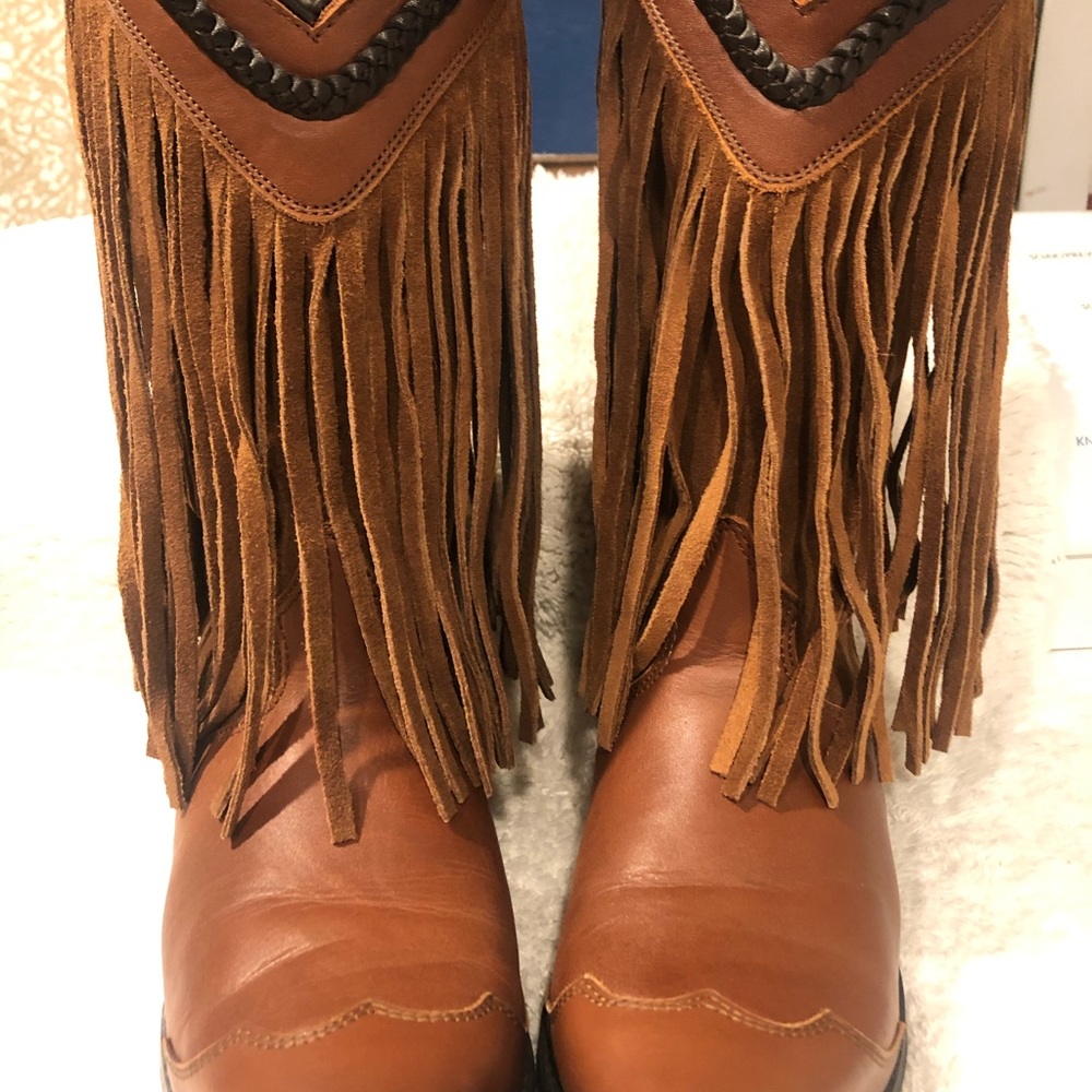 COPY - COPY - Fringe Cowboy Boots size 9. Smokey Mountain Brand